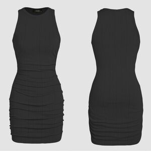 Ruched Sleeveless Mini Dress